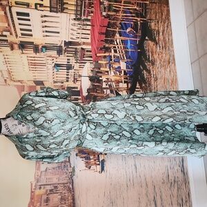 NWT ❗️  Lauren Ralph Lauren dress size 2 turose snake skin classic dress